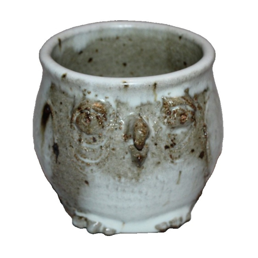 3D studio art pottery owl coffee mug